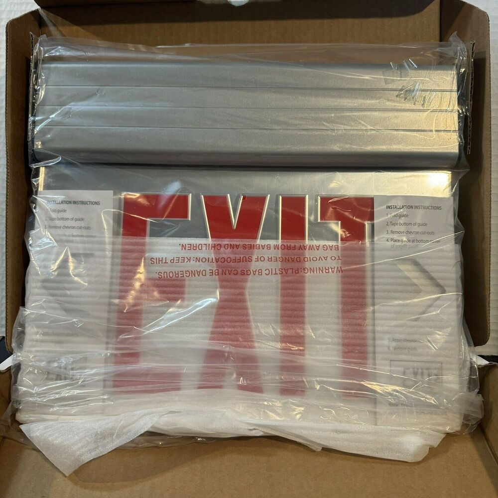 GE Current Lumination LEX LED Edgelit Exit Sign Luminaire LEXEPA1GCLEM 93144747